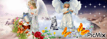 ange des fleurs - 無料のアニメーション GIF