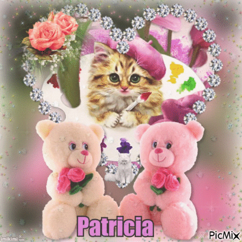 Coeur avec prénom Patricia - Animovaný GIF zadarmo
