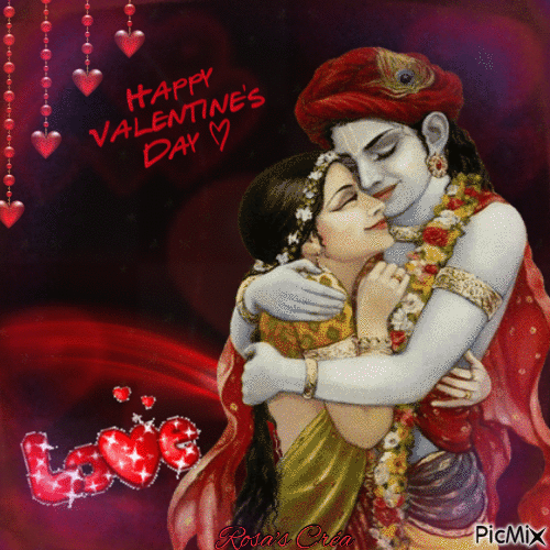 Concours : Valentines Day - Radha Krishna - 免费动画 GIF