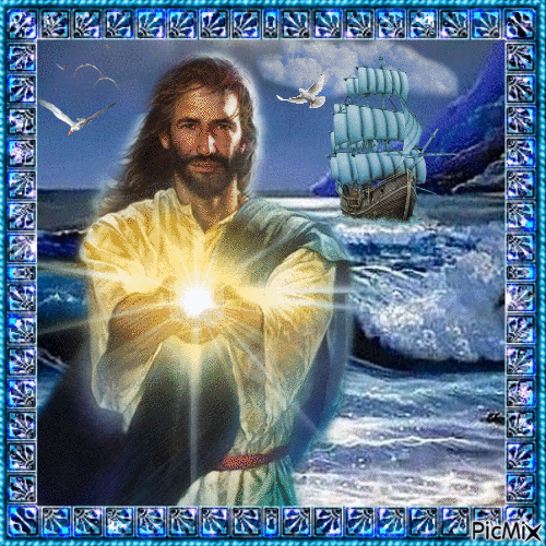 Jesus spendet Licht in der Hoffnungslosigkeit - Бесплатный анимированный гифка