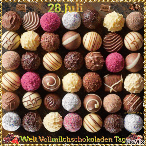 Welt Vollmilchschokoladen Tag / National Milk Chocolate Day - GIF เคลื่อนไหวฟรี