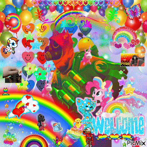 pyro tf2.... rainbows!!!! - 無料のアニメーション GIF