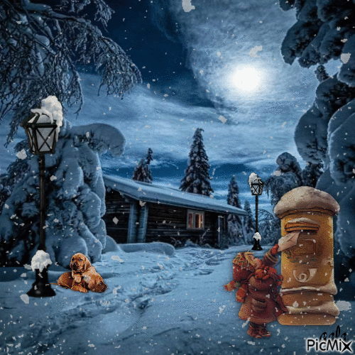 Зима - 免费动画 GIF