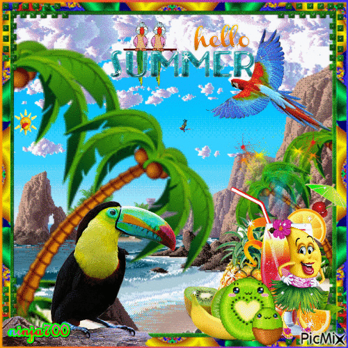 Hello Summer - Zdarma animovaný GIF