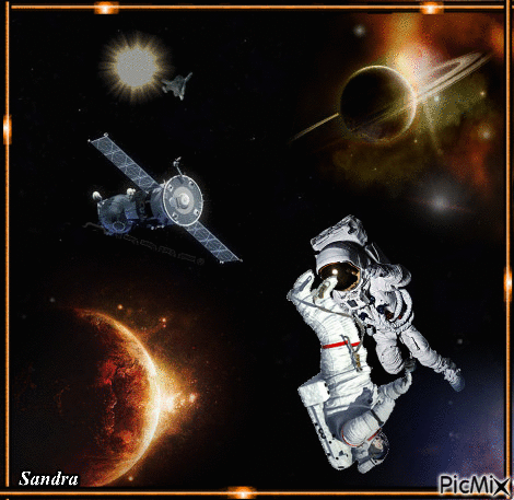 Astronauta - GIF animado grátis - PicMix