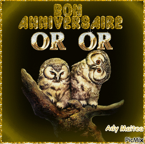 Bon anniversaire Or Or 2 - Free animated GIF