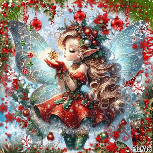 The Christmas Fairy - Бесплатный анимированный гифка