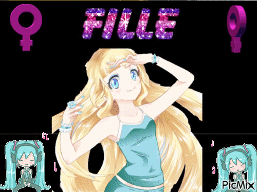 fille - Darmowy animowany GIF