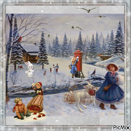 Inverno vintage - Bezmaksas animēts GIF