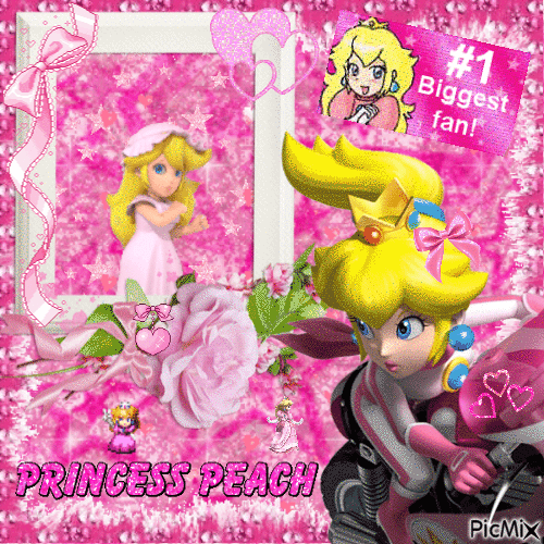 Cute Princess Peach Pic :D - GIF animé gratuit