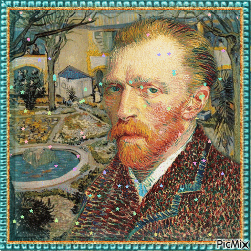 Sternenregen mit Van Gogh - GIF animado gratis