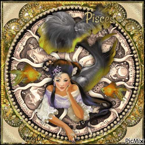 Signe astrologique Poissons - Free animated GIF