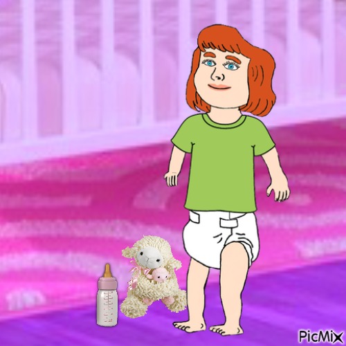 Elizabeth with sheep doll and bottle - безплатен png
