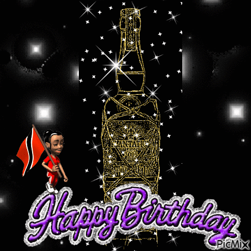 Happy birthday Trinidadian - Безплатен анимиран GIF