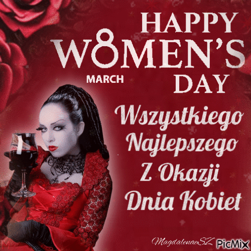 Happy Women`s Day (8 March) - Free animated GIF