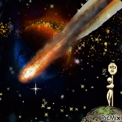 waiting to catch a falling star - GIF animate gratis