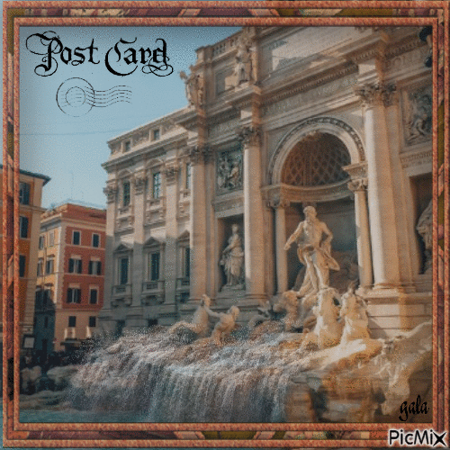 Salutations d'Italie - Carte postale - Zdarma animovaný GIF