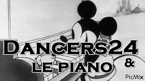 Dancers&le piano - GIF animado grátis