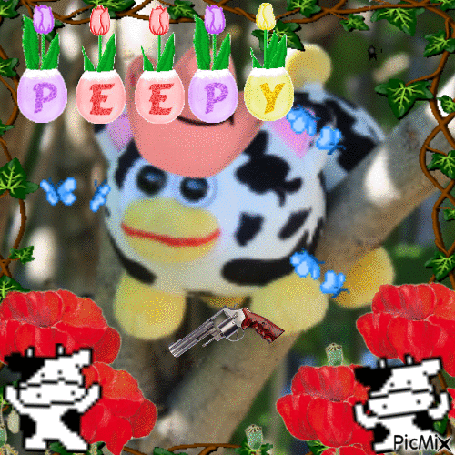 cow peepy - Nemokamas animacinis gif