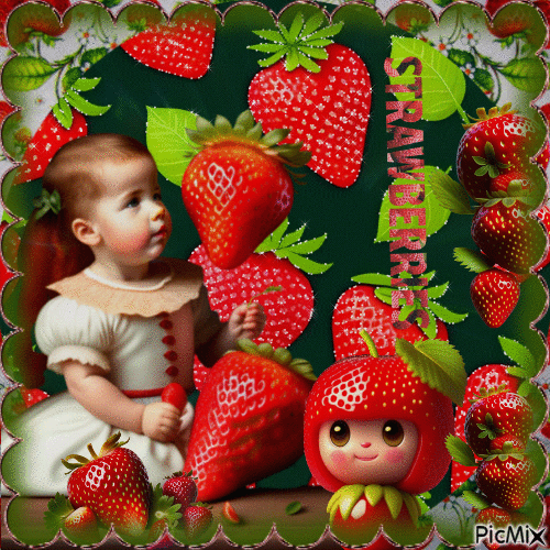 Die Erdbeere in all ihren Formen - Nemokamas animacinis gif
