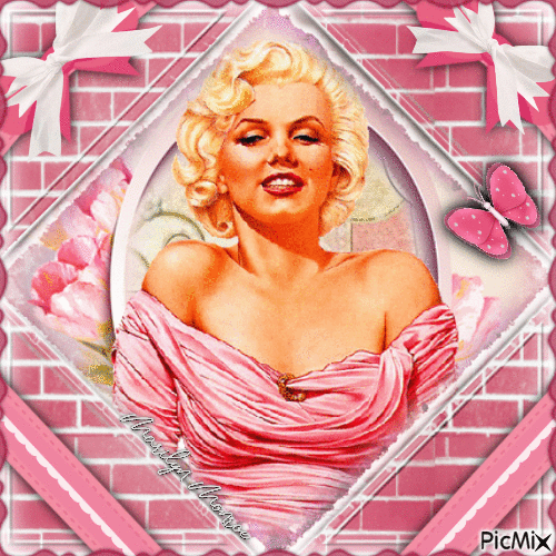 Marilyn in Pink-RM-02-10-24 - Free animated GIF