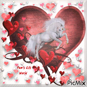 Unicorn Love - GIF animé gratuit
