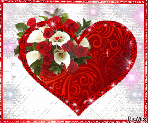 cuore rose - GIF animado gratis
