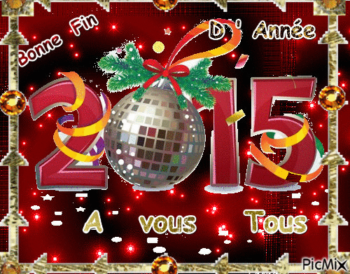 Bonne  Fin  d'Année  2015 - Animovaný GIF zadarmo