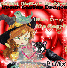 Green Water Dragon - Ingyenes animált GIF