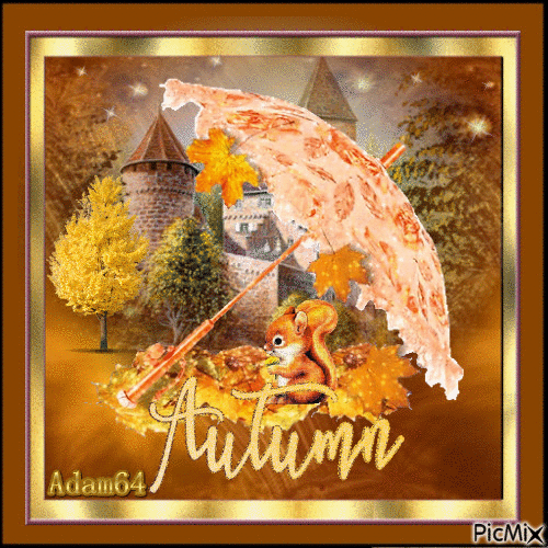 autumn umbrella - Бесплатный анимированный гифка