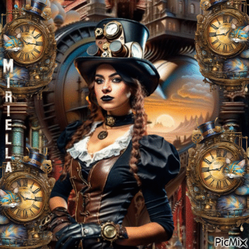 Contest! Portrait d'une beauté Steampunk - Δωρεάν κινούμενο GIF