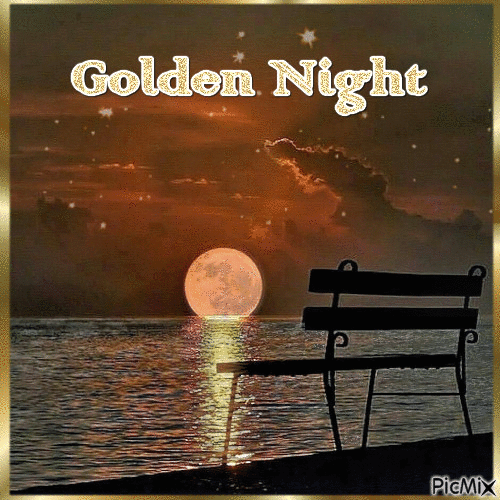Golden Night - GIF animado grátis