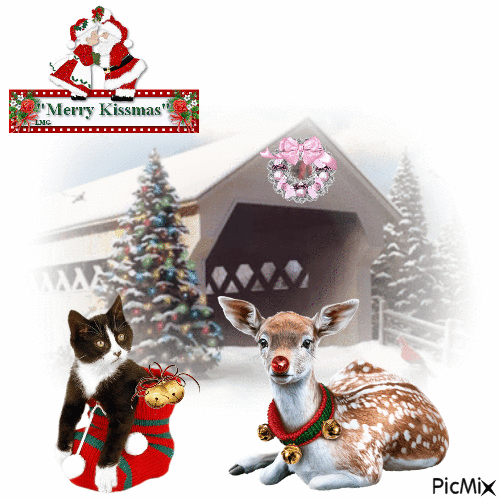 Merry Kissmas - GIF animate gratis