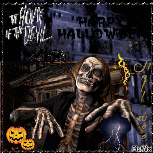 Happy Halloween. House of the Devil - 免费动画 GIF