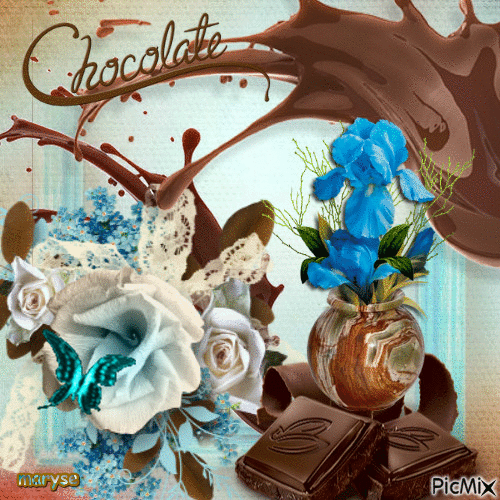 turquoise et chocolat - Animovaný GIF zadarmo