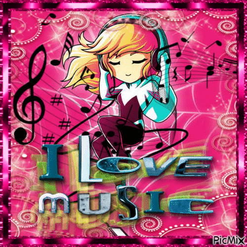 I love Music - Ingyenes animált GIF