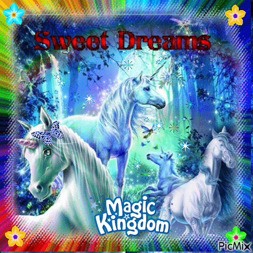 Unicorn Magic Kingdom - Darmowy animowany GIF