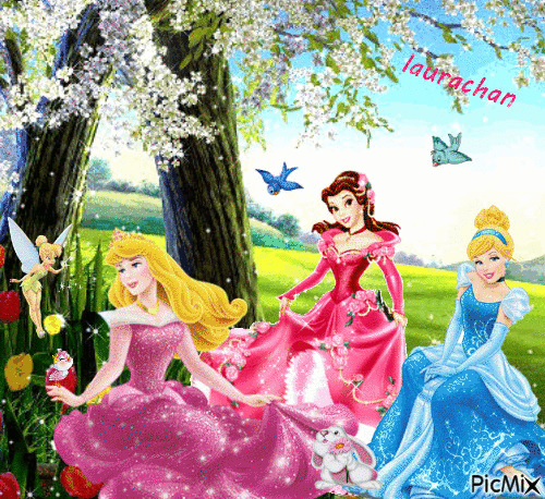 Aurora, Belle, Cenerentola - laurachan - Ingyenes animált GIF