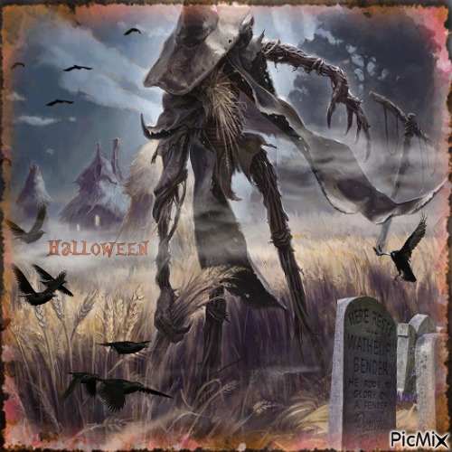 Stalking scarecrow - Free PNG