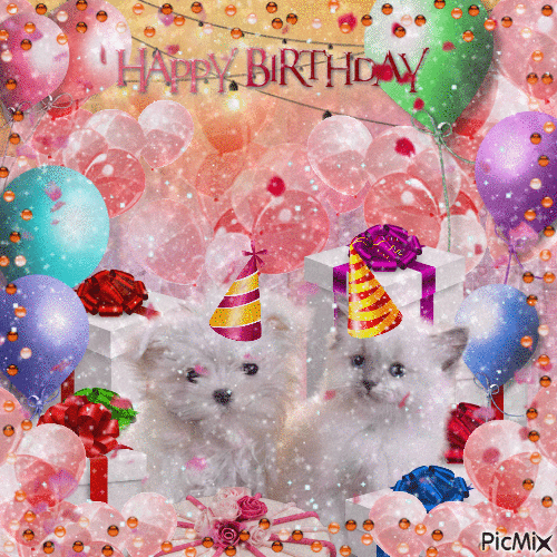 ✶ Happy Birthday Folks {by Merishy} ✶ - GIF animé gratuit