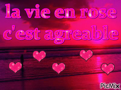 c'est la vie en rose !! - GIF animé gratuit