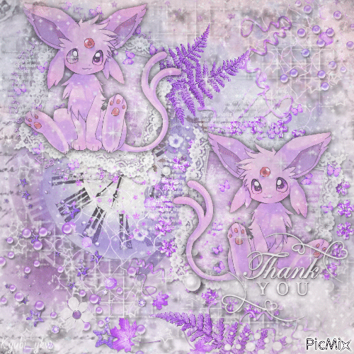 Espeon, the purple sphynx cat pokemon - 免费动画 GIF
