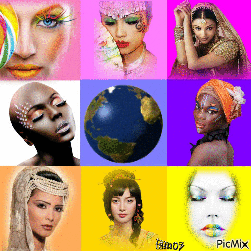 Femmes du monde ♥ - GIF animé gratuit
