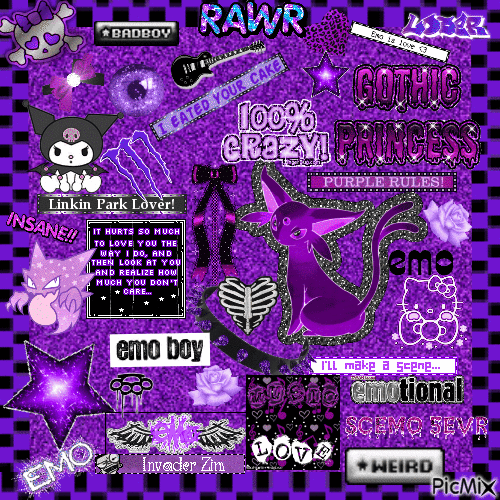 Purple theme emo background - Besplatni animirani GIF