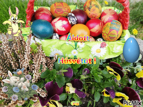 Áldott húsvétot ! - 免费动画 GIF