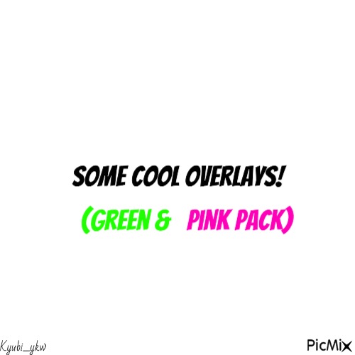Overlays list (green & pink) - darmowe png