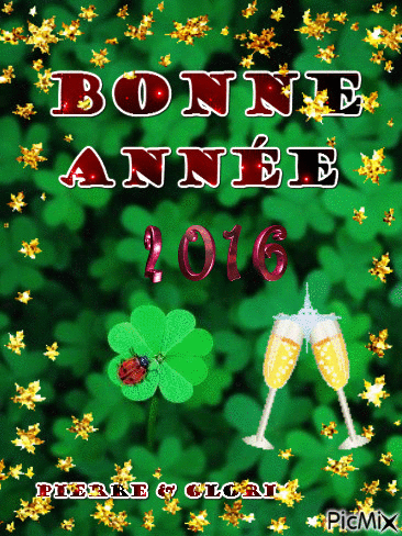 Bonne Année 2016 - Безплатен анимиран GIF