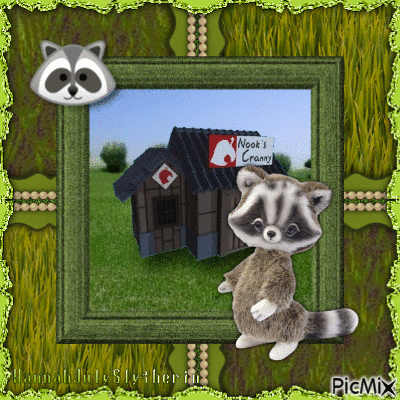 (-)Cute Raccoon(-) - Darmowy animowany GIF