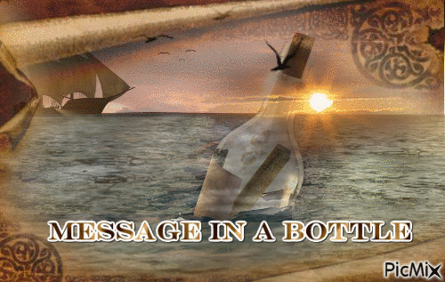 Message in a Bottle - GIF animé gratuit