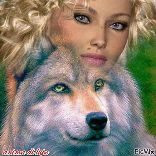 anima di lupo - GIF animado grátis